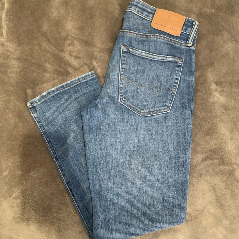 American Eagle Outfitters Men's Blue Slim Straight Jeans 29 x 30